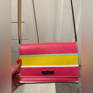 Kate Spade Pink and Yellow Crossbody Bag